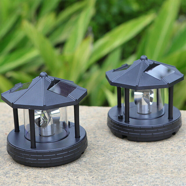 HSHD Lighthouse with Rotating Beacon LED Lights - Solar Lighthouse