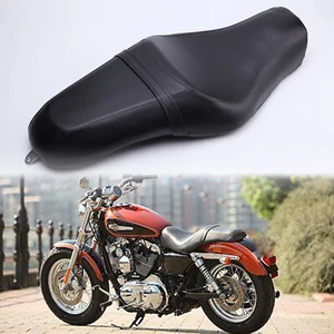 Motorcycle Driver Passenger Two Up Seat For Harley Sportster XL1200 XL883 Custom - Foto 1 di 12