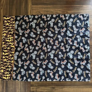 Vintage Sturgis South Dakota Motorcycle Flame Pillow Cases Set Of 2 - Picture 1 of 8