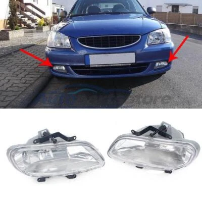 Par de faros antiniebla de parachoques delanteros para Hyundai Accent Sedán 2000-2002 92202-25000 Foto 1 de 2