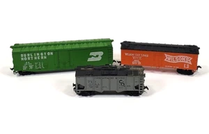HO Scale Train Car Lot of 3 Box Cars Chesapeake Wilson Burlington Northern Vintage - Bild 1 von 16