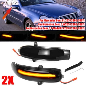 2x Clignotant Dynamique Rétroviseurs Pour Mercedes Benz classe C W203 S203 CL203 - Foto 1 di 7