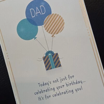 Birthday Card . To Dad . Father . with Envelope 4 3/4×6 3/4 Hallmark - Image 1 of 4