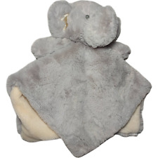 Kellytoy Plush Elephant Rattle Baby Security Blanket Lovey Unisex Gray Cream