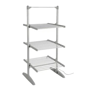 Electric 3-Tier Heated Clothes Dryer Airer Dry Clothing Folding Drying Rack - Picture 1 of 8