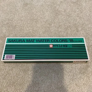 Sakura Mat Water Colors Paint Set 18 Colors Tubes MW18 Vintage Japan Drawing - Picture 1 of 19
