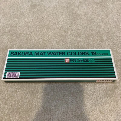Sakura коврик акварели краски набор 18 цветов трубки MW18 винтажный Японии рисунок - Изображение 1 из 4