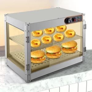 Warmhaltevitrine 2 Etagen Heiße Theke Speisenwärmer Warmhaltetheke 800W 30-85°C - Bild 1 von 14