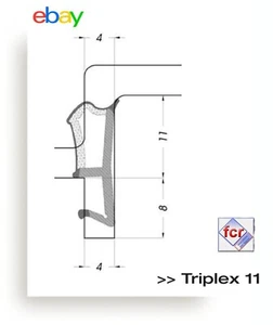 UNIFORM CO-EXTRUDED GASKET FOR TRIPLEX WINDOWS 11 BROWN BOX 150 mt - Picture 1 of 4