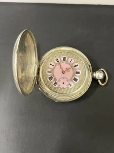 Early Waltham Key Wind - 3oz Coin Silver 18s Pocket Watch Case - Swiss Movement - Picture 1 of 19