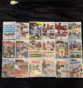 Nintendo Wii Sports Games Bundle - 18 Games - Tested & Work - Picture 1 of 3
