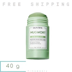 40 g SKINTIFIC MUGWORT ANCE CLAY MASK STICK Facial Salicylic Acid Blackhead Pore - Picture 1 of 9