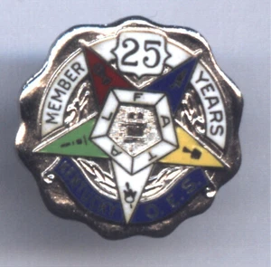 Sterling 25th Anniversary Eastern Star Pin * KENTUCKY O. E. S. * GREAT CONDITION - Picture 1 of 3