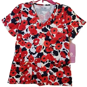Med Couture Damen Scrubs Gr. XS - Small Top Style 8524 Blumenmuster 3 Taschen NW - Bild 1 von 2