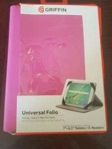 Griffin Universal Folio Tablet Protection Case for 7" -8.5” Tablets/E-read Pink - Picture 1 of 3