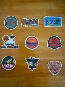 FLORIDA STICKER LOT OF 9-USA STATE TRAVEL CAR-PHONE-LAPTOP - Picture 1 of 1