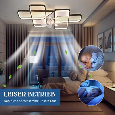 OYAJIA Deckenleuchte mit Ventilator Deckenventilator mit Beleuchtung App Fernbedienung