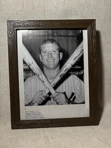 Mickey Mantle 8x10 Glass Framed B/W Photo Print New York Yankees 3rd MVP HOF - Picture 1 of 8