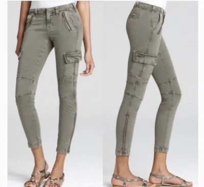 Pantalones de mezclilla ajustados cargo tiro bajo marca J Maverick 25 de colección lavado armadillo MOTO Foto 1 de 4