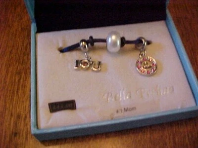 НОВЫЙ В КОРОБКЕ BELLA PERLINA ПОДВЕСКА КОМПЛЕКТ #1 МАМА NIB СЕРЕБРЯНЫЙ ТОНИРОВАННЫЙ PANDORA ТИПА ПОДВЕСКИ - Изображение 1 из 4