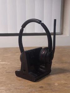 POLY W8220T Savi 8220 Office Wireless Headset & Base W/ Microphone Black - Picture 1 of 7