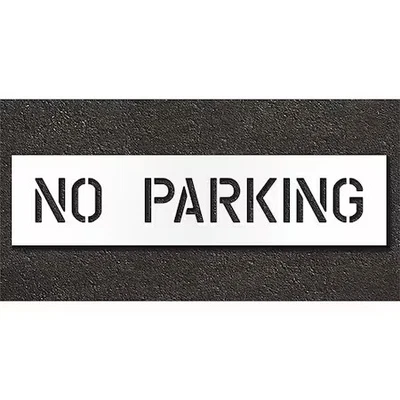 Plantilla de pavimento Rae Stl-108-70632, mensaje, sin estacionamiento, 6 en altura de caracteres, Foto 1 de 3