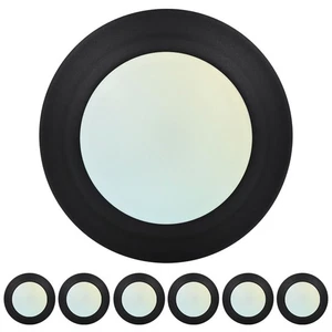 Luxrite 4" LED Disk Lights Dimmable 5CCT 11W 800LM Damp Rated Black 6 Pack - Picture 1 of 1