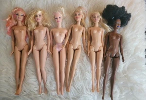 Lotto 6 bambole Barbie per ricambi TLC, HA MACCHIE E DANNI AI CAPELLI..COSÌ COME SONO - Foto 1 di 6