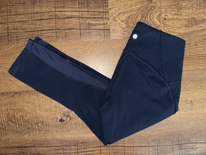LULULEMON NAVY BLUE ALIGN CROP LEGGINGS! 8 - Picture 1 of 4