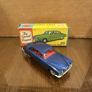 CORGI TOYS 238 JAGUAR MARK X DARK METALIC BLUE MINT A136 - Picture 1 of 13