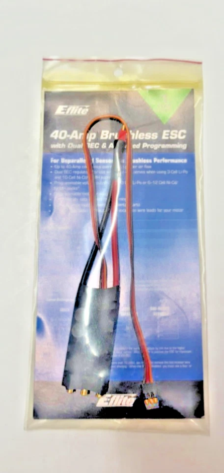 E-flite Brushless ESC 40 Amp Dual BEC Advanced Programming - Image 1 of 1