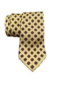 G.Galvani Neck Tie 3" Wide 59.5" Long Yellow All Silk Imported From Italy - Picture 1 of 8