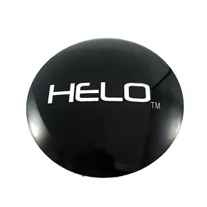 Helo Wheel Center Cap Logo 3.5" Dia Gloss Black w/ Adhesive Back for 5 & 6 Lug - Picture 1 of 6