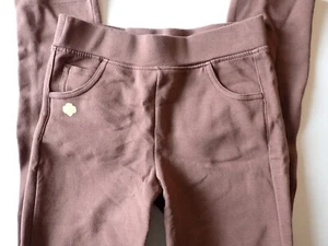 Girls Scout Pants Size Medium 10-12 Brown Brownie Knit Pants with Yellow Logo - Picture 1 of 13