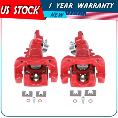 Rear Brake Calipers Pair For Acura TSX 2004 2005 2006 2007 2008 w/ Bracket - Image 1 of 4