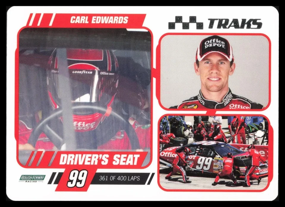 2007 Press Pass Traks Driver's Seat Laps Door Number #DS 24 Carl Edwards - Image 1 of 2