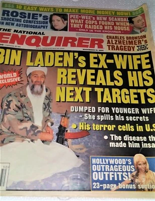 national enquirer Dec. 2001 edition FEATURING OSAMA BIN LADEN ON COVER - Image 1 of 3
