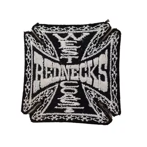 West Coast Rednecks Patch Cowboy Rodeo Black White Cross Hat Shirt Vest Embroid - Picture 1 of 5