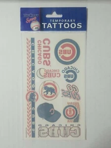 ⚾️⚾️CHICAGO CUBS TEMPORARY TATTOOS 10 PIECES/ WINCRAFT MLB⚾️⚾️ - Picture 1 of 2