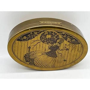 Vintage Messing Klappdose Schmuckdose Jugendstil Grünspan Sammlerstück Garten Sc - Bild 1 von 4