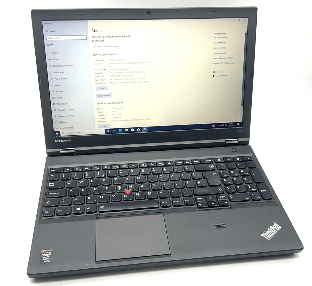 ThinkPad W540 i7-4800MQ 32G RAM 500G SSD