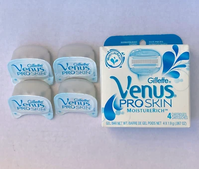 Gillette Venus ProSkin Moisture Rich Replacement Razor Heads Box of 4 Cartridges - Image 1 of 4