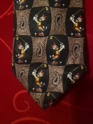Disney Mickey Unlimited Pato Donald Para Hombre Corbata a Cuadros Paisley Foto 1 de 4