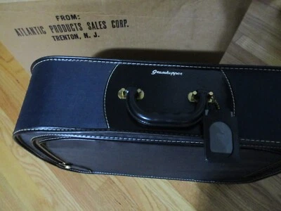 Винтажный "Кузнечик" Atlantic Prod темно-синий черный чемодан мягкий чехол, коробка - Изображение 1 из 4