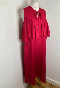 Somerset by Alice Temperley cold shoulder dress 12 VGC ruffle pink textured - Picture 1 of 10