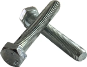 UNF SET SCREWS FULLY THREADED HEXAGON BOLTS ZINC PLATED 1/4 5/16 3/8 7/16 1/2" - Picture 1 of 1