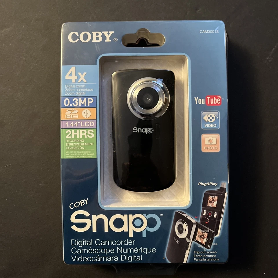 COBY Snapp Digital Camcorder Model CAM3001S