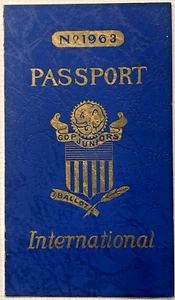 Long Beach Calif 1963 GOP JUNIOR INVITO passaporto collegio PETROLEUM CLUB 5F - Foto 1 di 4