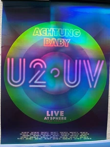 U2 UV Achtung Baby Live at Sphere with Dates Las Vegas Poster OFFICIAL 2023 - Picture 1 of 1