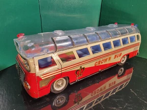 Vintage Rare 1960s Japan Tin Toy Litho - CROWN BUS - Picture 1 of 13